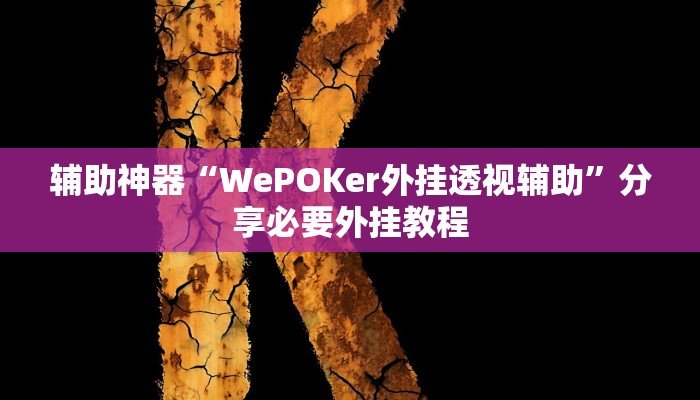 辅助神器“WePOKer外挂透视辅助”分享必要外挂教程 辅助神器“WePOKer外挂透视辅助”分享必要外挂教程