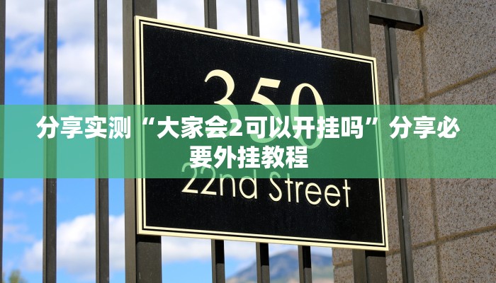 分享实测“大家会2可以开挂吗”分享必要外挂教程