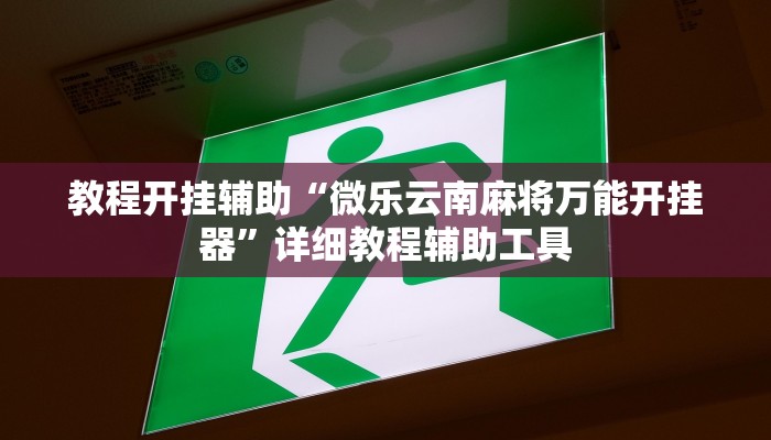 教程开挂辅助“微乐云南麻将万能开挂器”详细教程辅助工具 教程开挂辅助“微乐云南麻将万能开挂器”详细教程辅助工具