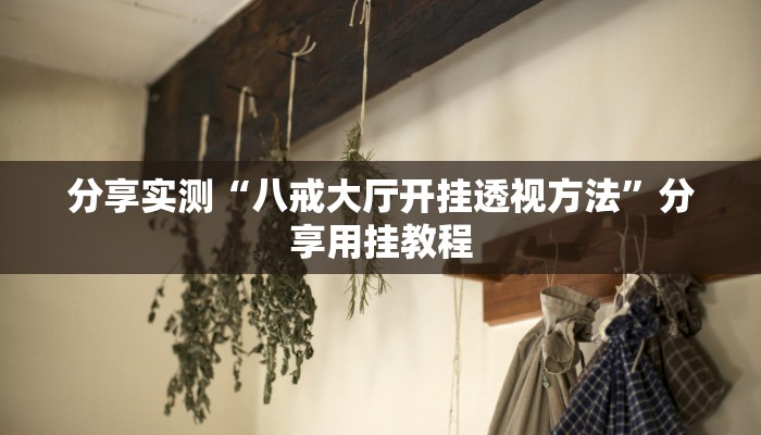 分享实测“八戒大厅开挂透视方法”分享用挂教程